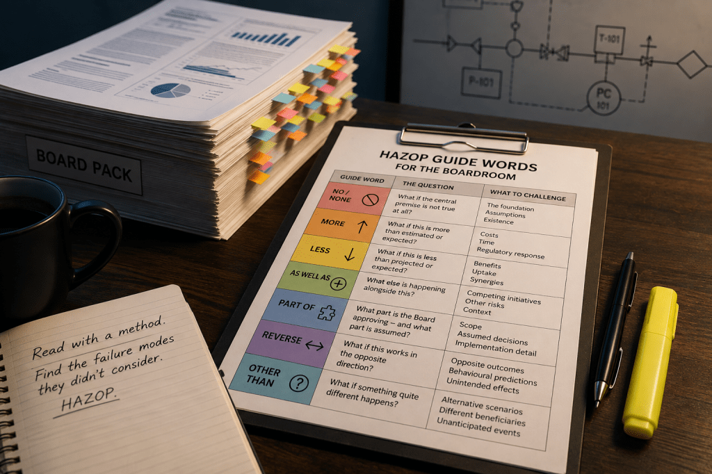(HAZOP) Guide Words for the Boardroom